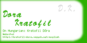 dora kratofil business card